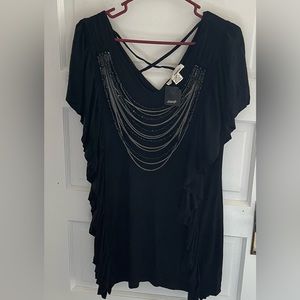 Black mini dress San souci.  Size large